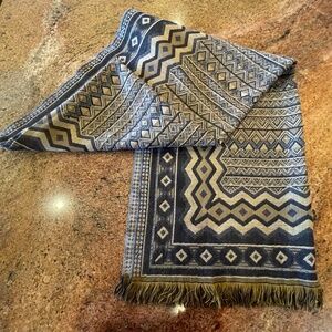 NEW! Pashmina Large Bohemian Jacquard Weave FringedGeometric Shawl, Wrap, Scarf